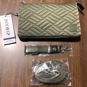 IHKWIP - THE TRIPLE ENTRY QUILTED CROSSBODY WITH WRISTLET STRAP - MILITARY OLIVE